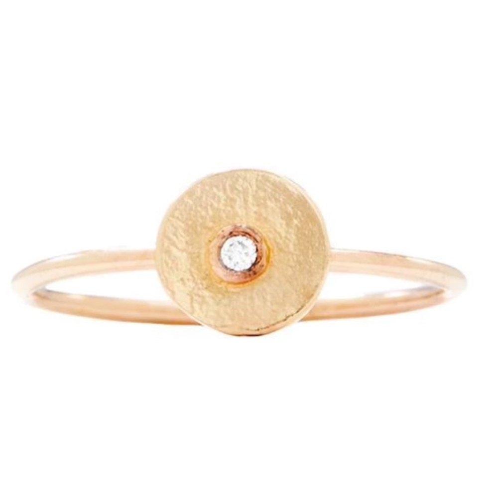 Helen Ficalora Disk Stacking Ring with Diamond